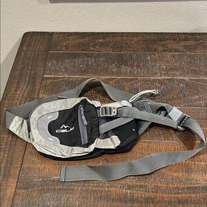 Black and Gray Men's belt Bag